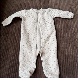 Cozy Cream Quilted Kids One Piece